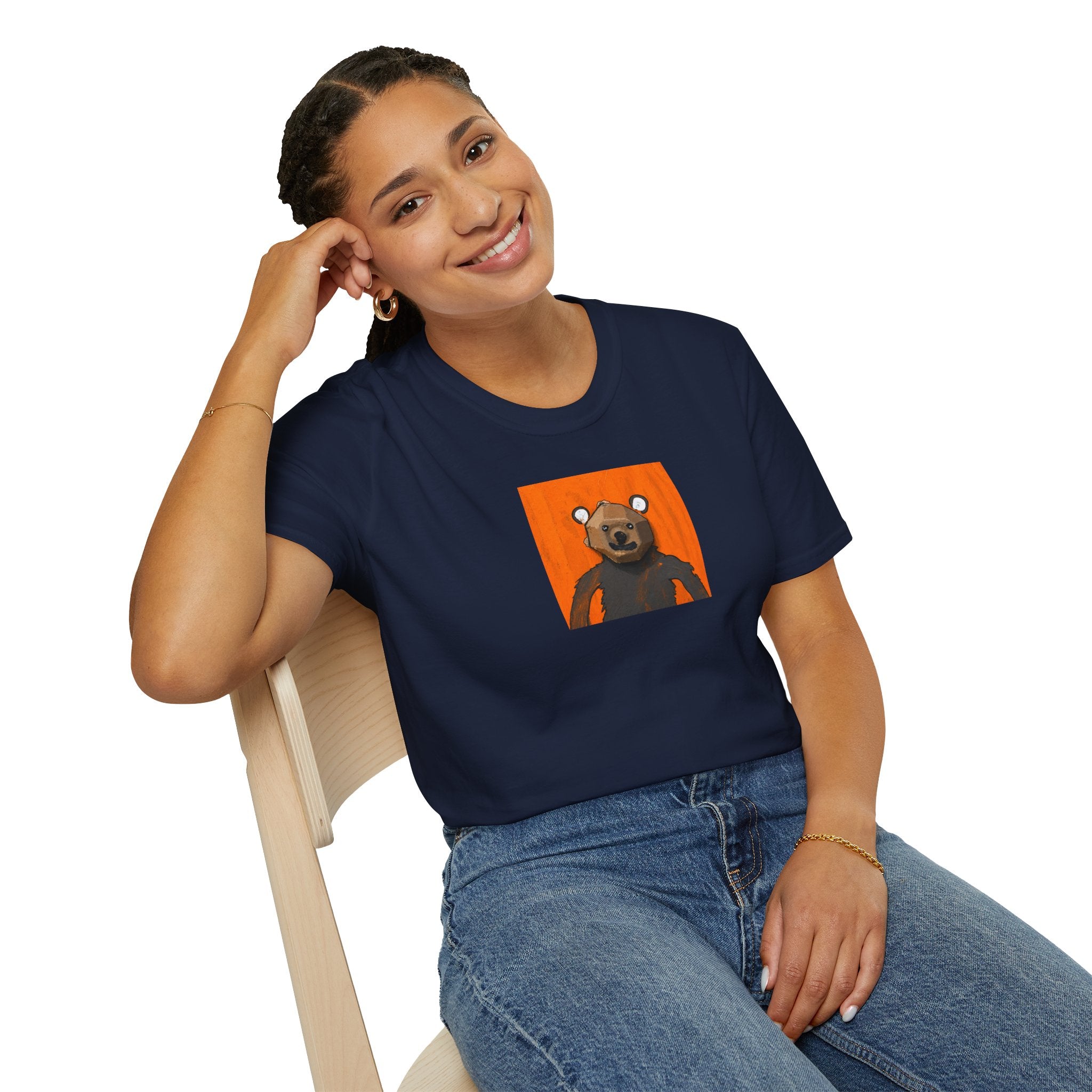 Curious Bear Adult Unisex T-Shirt (Ships from Canada)