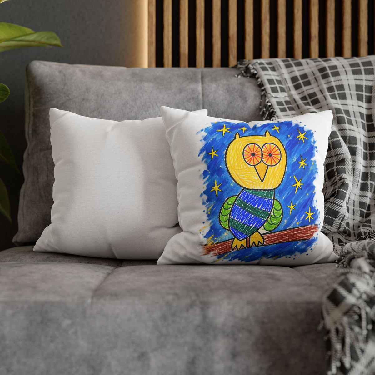 Groggy Owl | Decorative Pillowcase