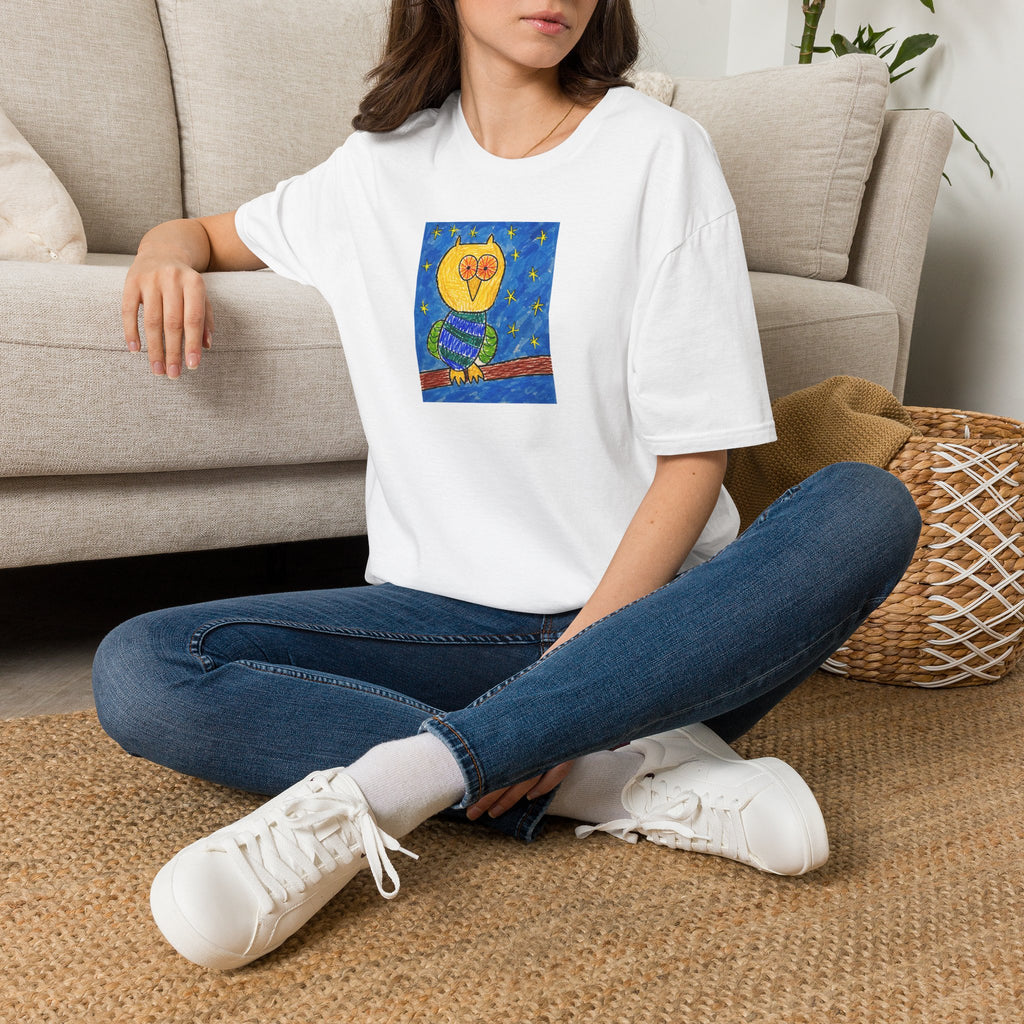 Groggy Owl Adult Unisex T-Shirt (Ships from Canada)