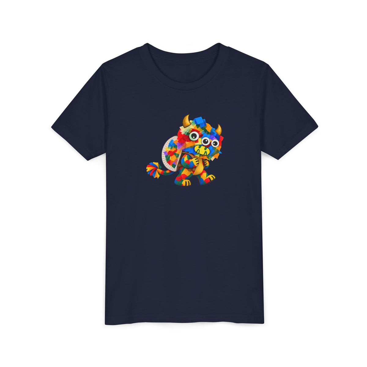 Trilo the Mosaic-Mane Lion | Kids Unisex T-Shirt (MD.B+C3001Y)