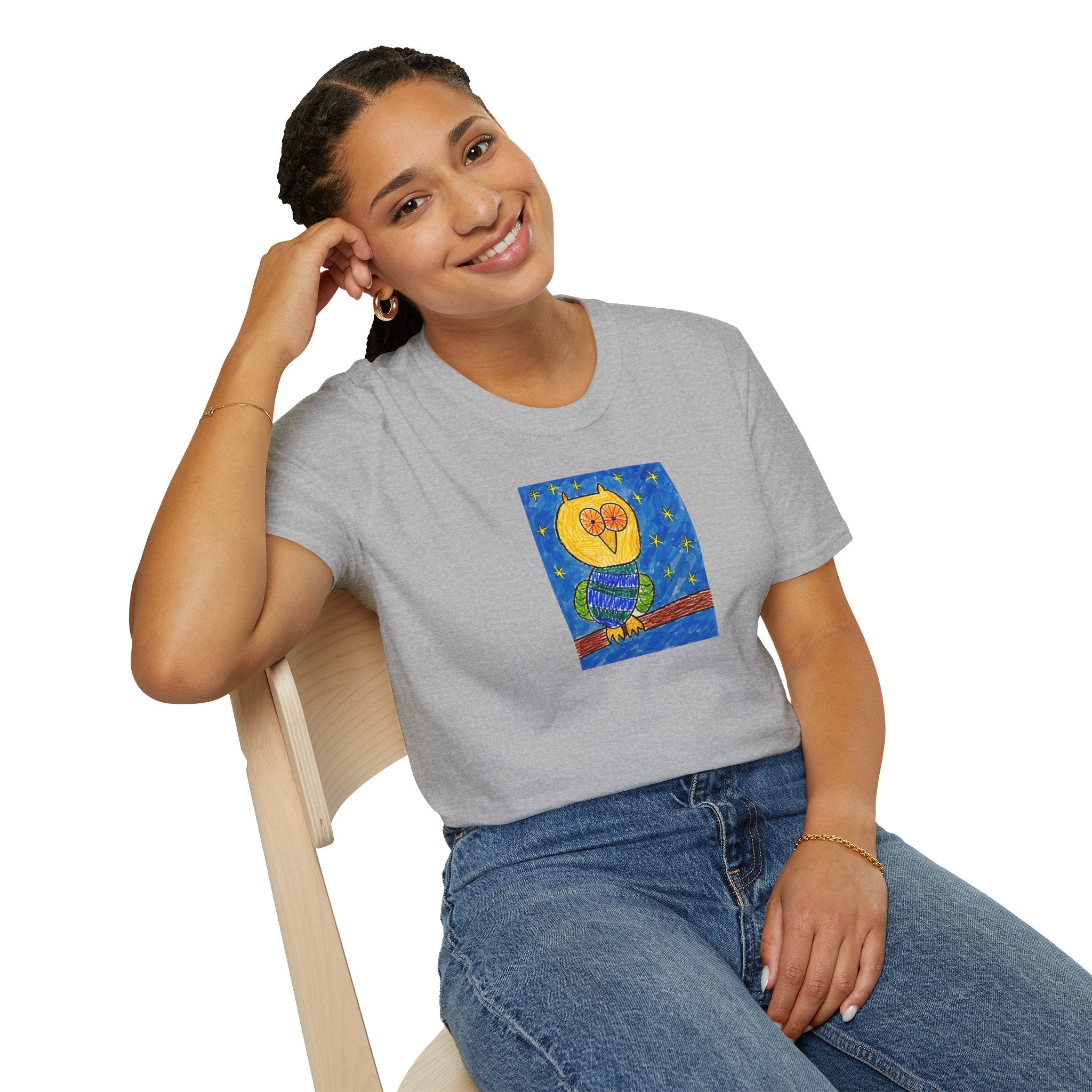 Groggy Owl Adult Unisex T-Shirt