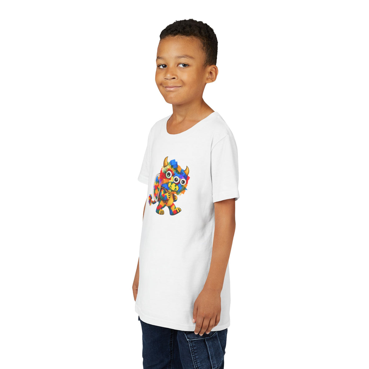 Trilo the Mosaic-Mane Lion | Kids Unisex T-Shirt (MD.B+C3001Y)