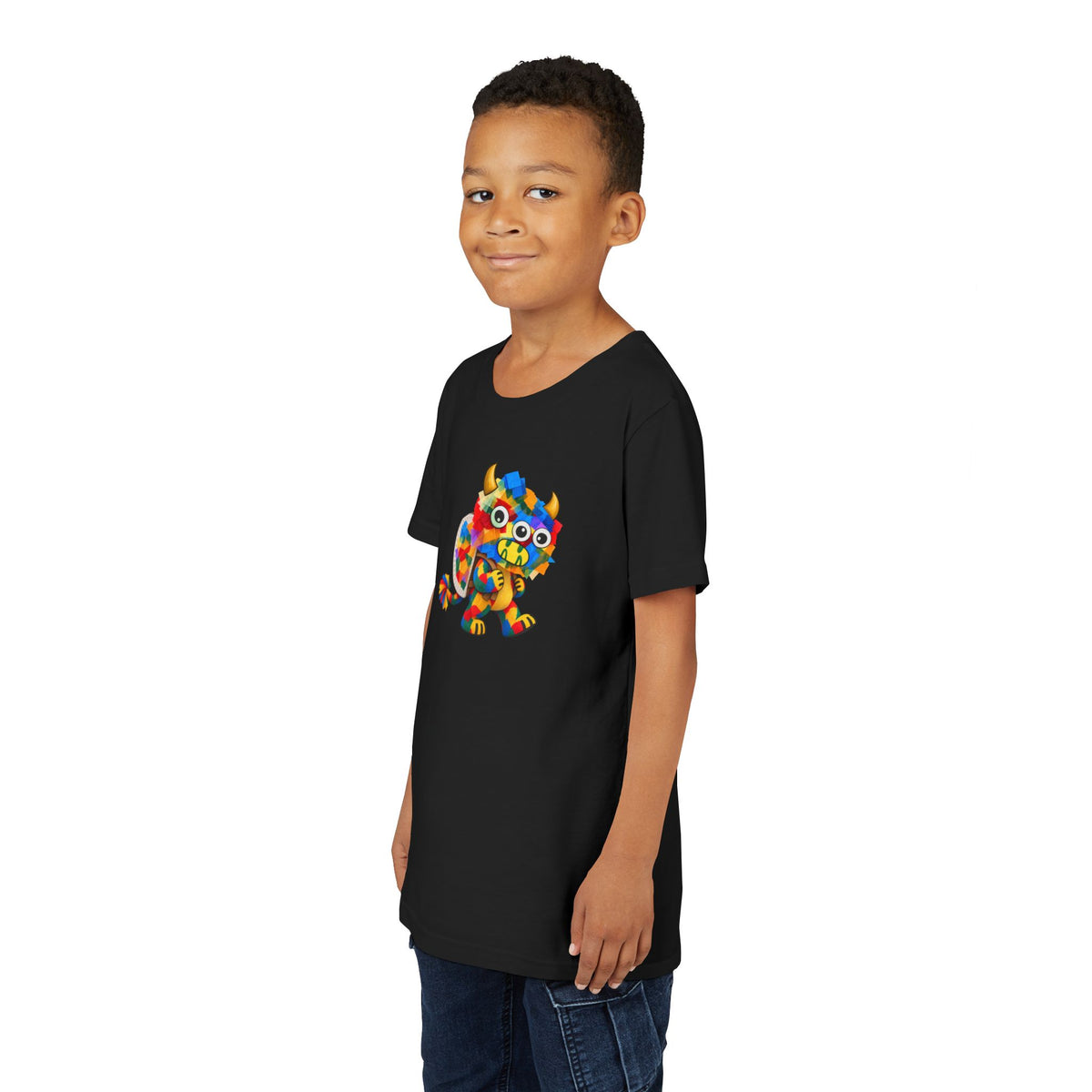 Trilo the Mosaic-Mane Lion | Kids Unisex T-Shirt (MD.B+C3001Y)