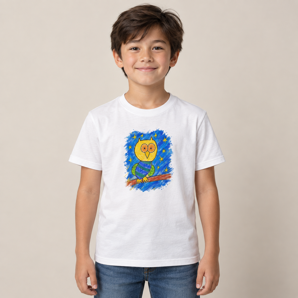 Groggy Owl | Kid's Unisex T-Shirt (SfC)(DUP.G4000B)