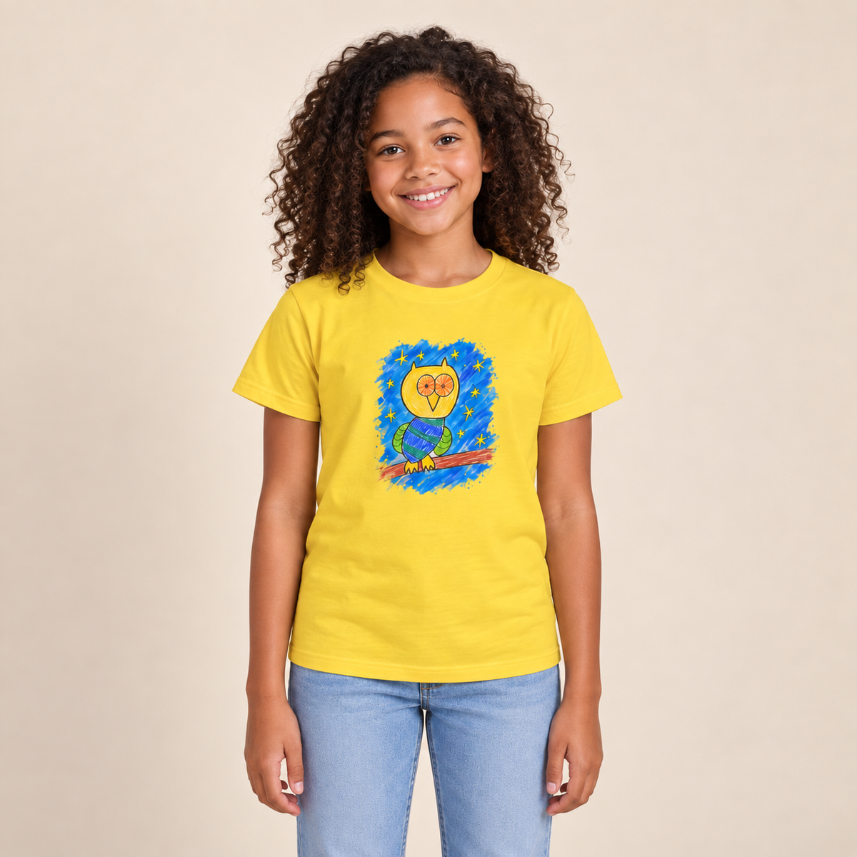 Groggy Owl | Kid's Unisex T-Shirt (SfC)(DUP.G4000B)