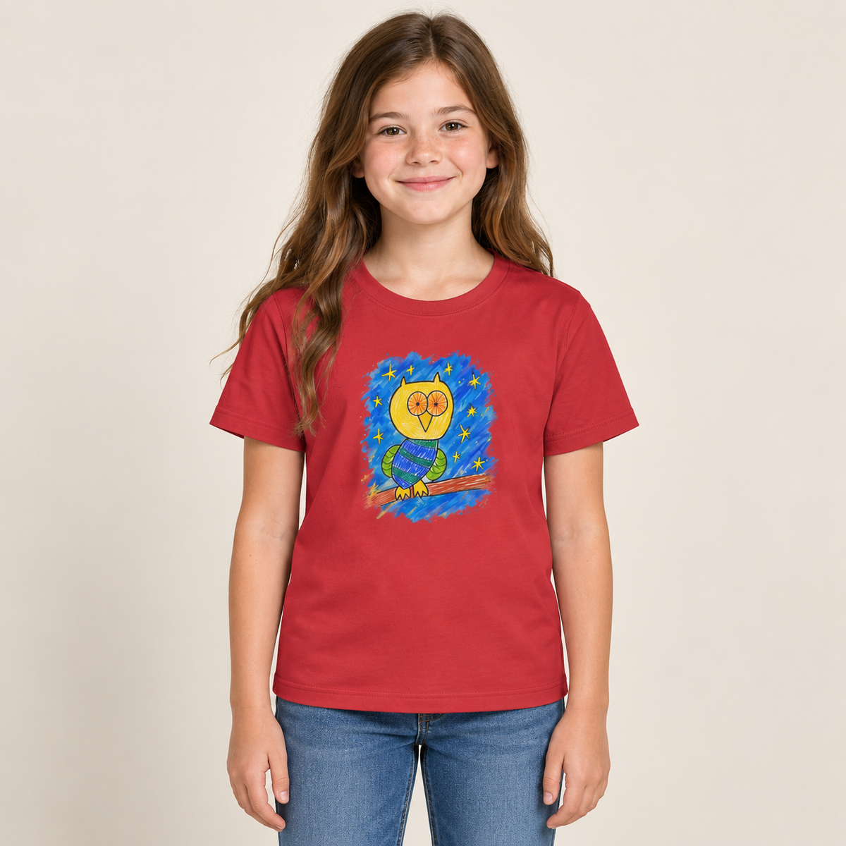 Groggy Owl | Kid's Unisex T-Shirt (SfC)(DUP.G4000B)