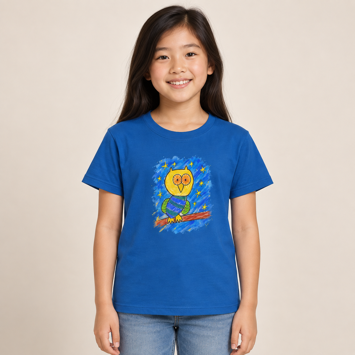 Groggy Owl | Kid's Unisex T-Shirt (SfC)(DUP.G4000B)