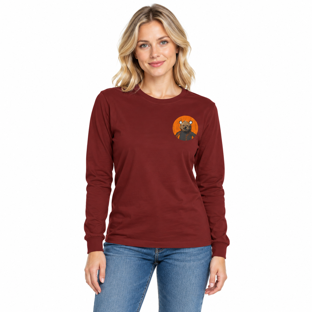 Curious Bear | Adult Unisex Long Sleeve Tee