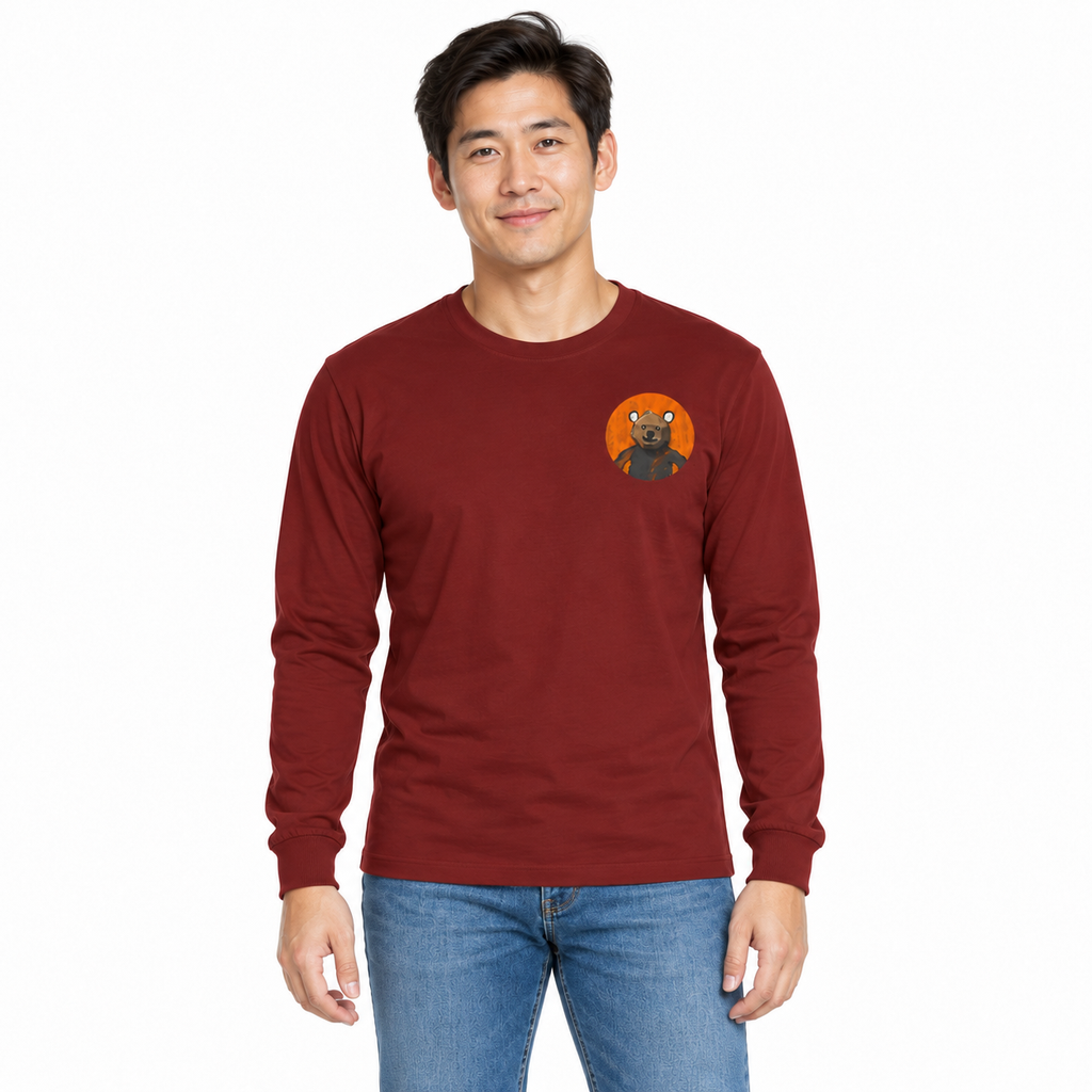 Curious Bear | Adult Unisex Long Sleeve Tee