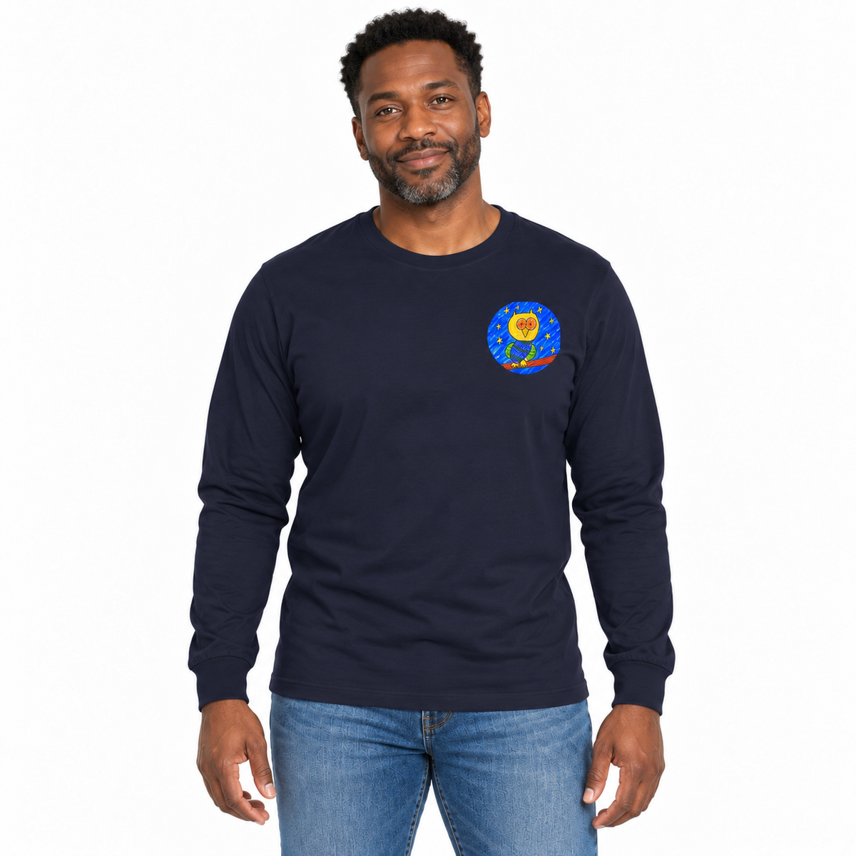 Groggy Owl | Adult Unisex Long Sleeve Tee