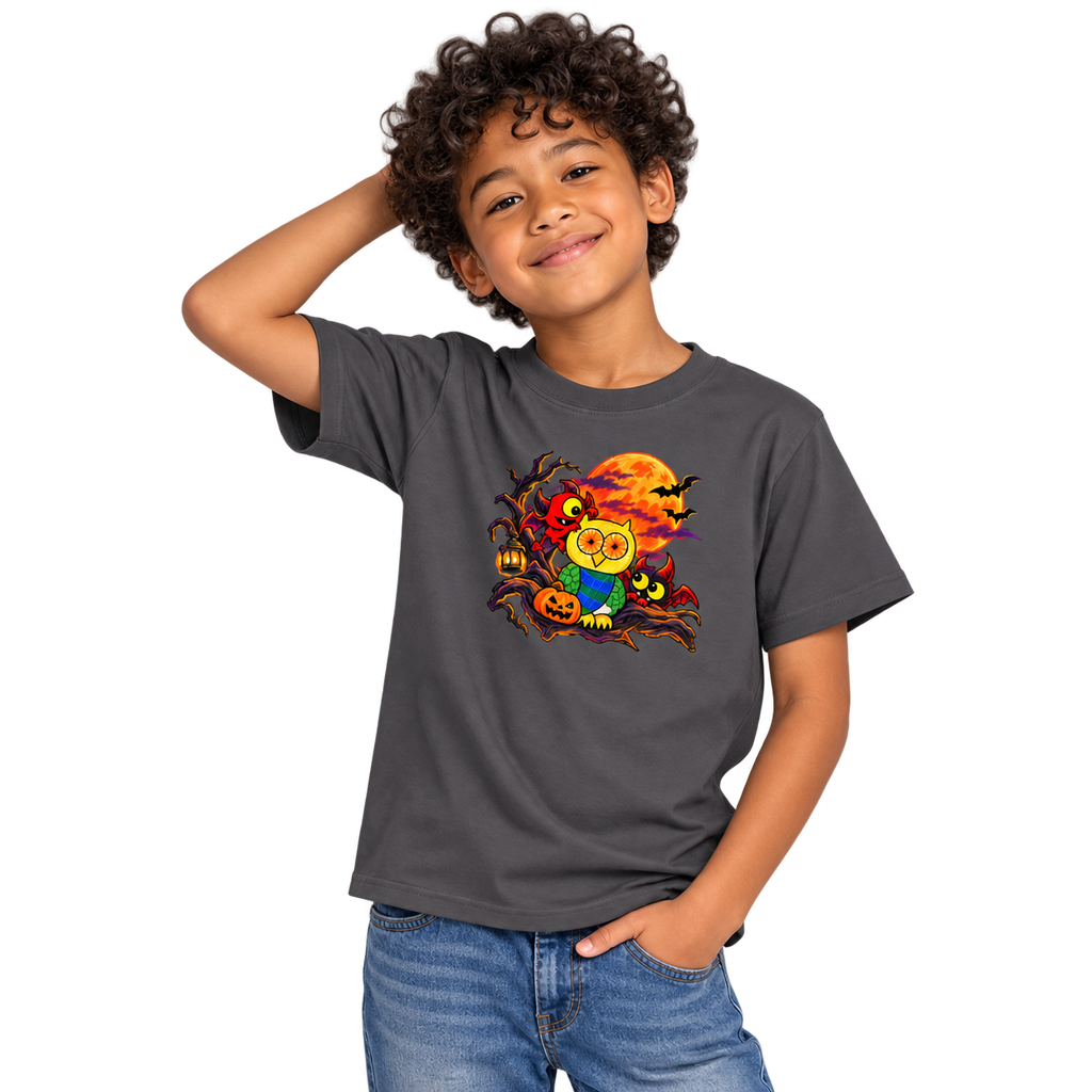 Groggy Owl — Mischief After Dark | Kids Unisex T-Shirt