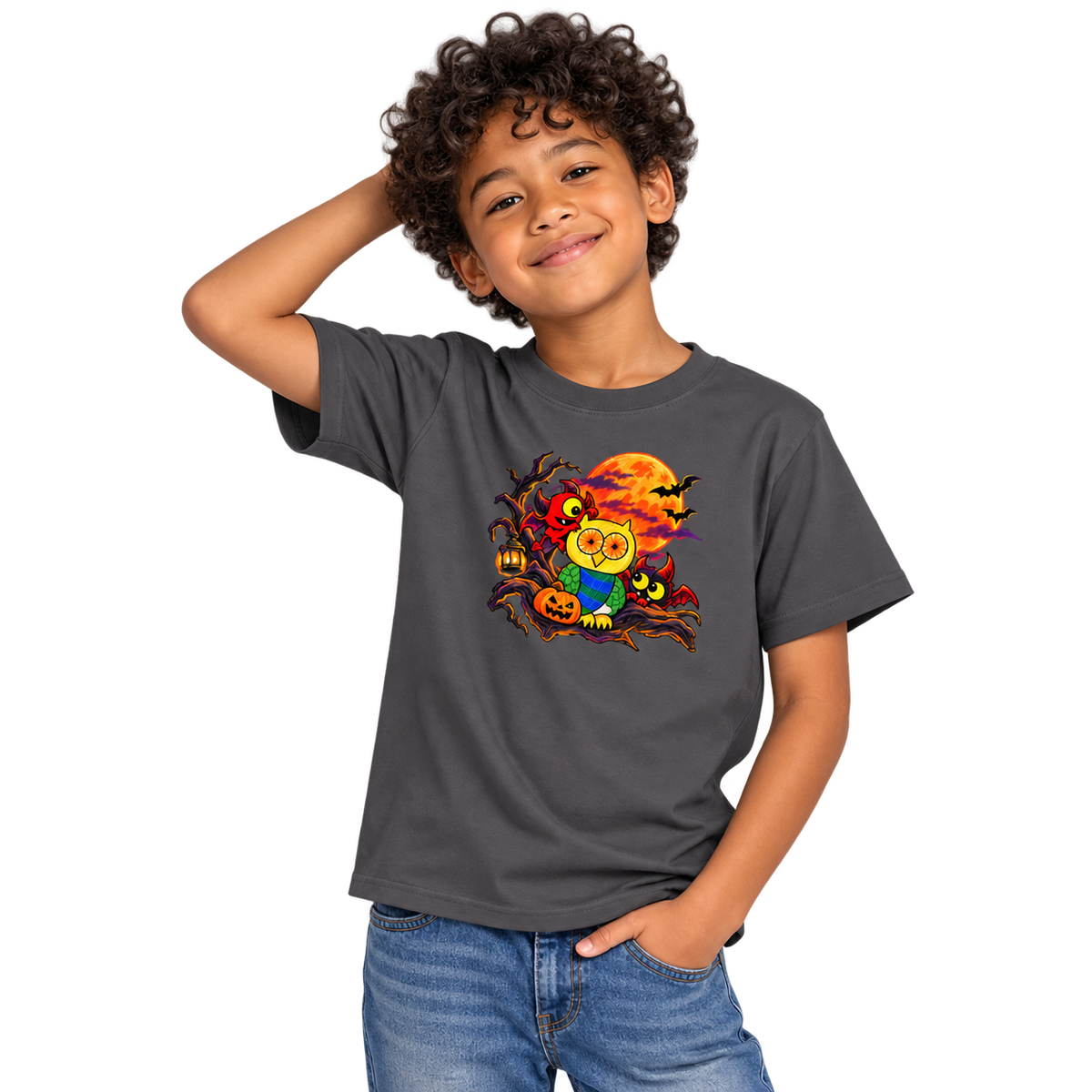 Groggy Owl — Mischief After Dark | Kids Unisex T-Shirt