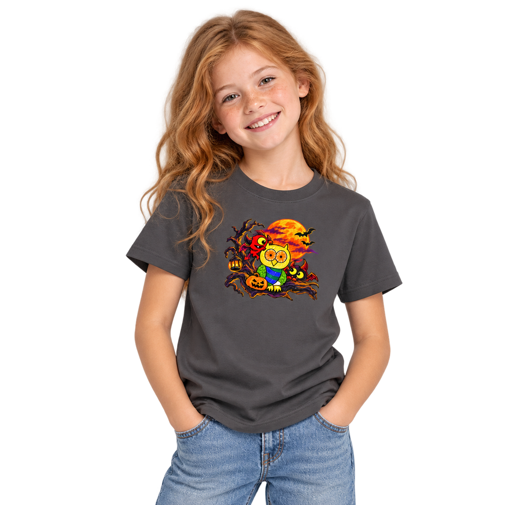 Groggy Owl — Mischief After Dark | Kids Unisex T-Shirt