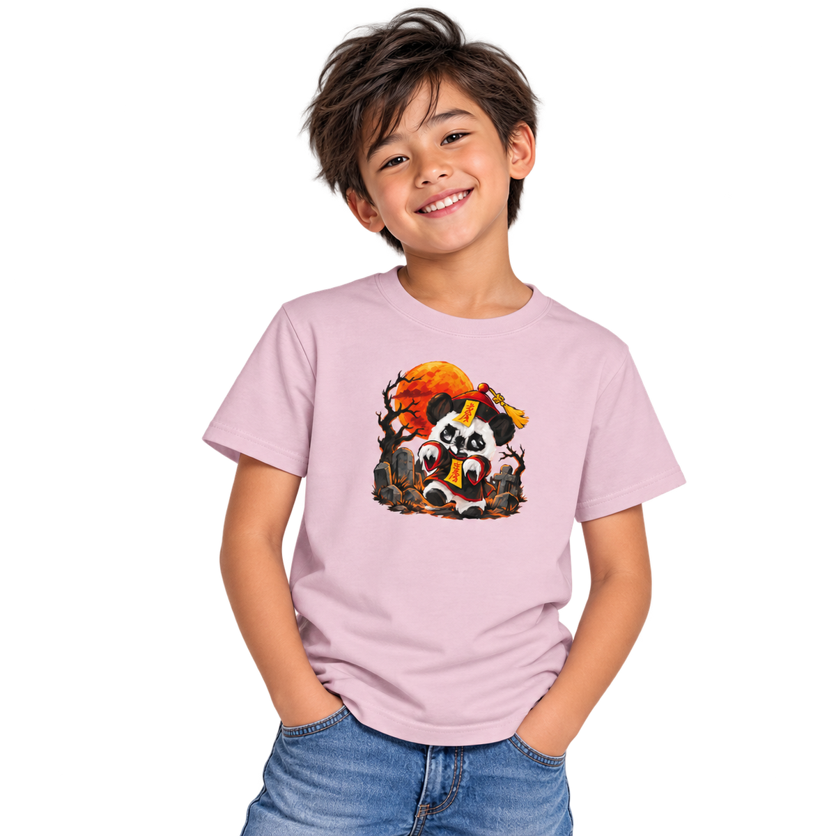 Momo the Doodle Panda — Midnight Mischief | Kids Unisex T-Shirt