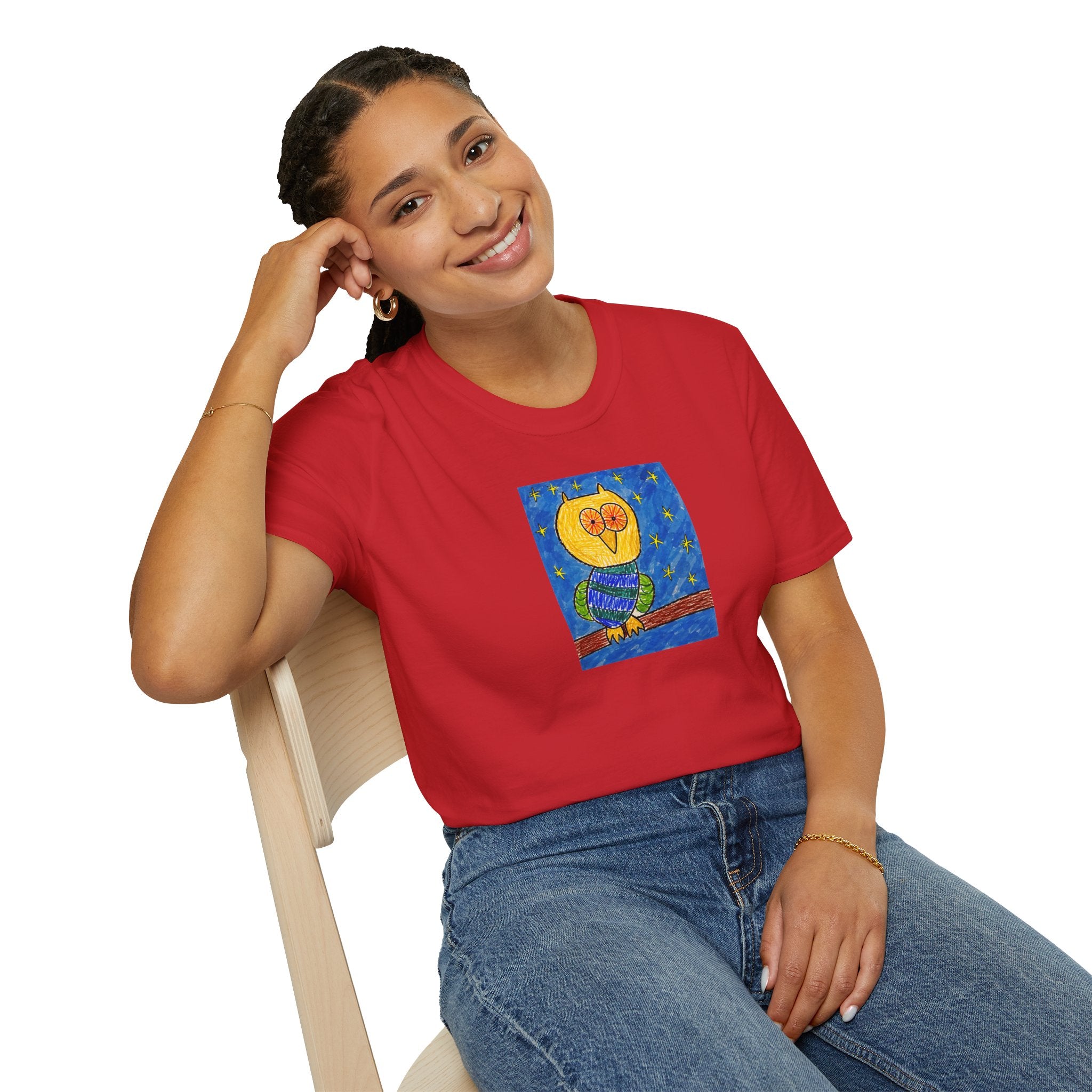 Groggy Owl Adult Unisex T-Shirt