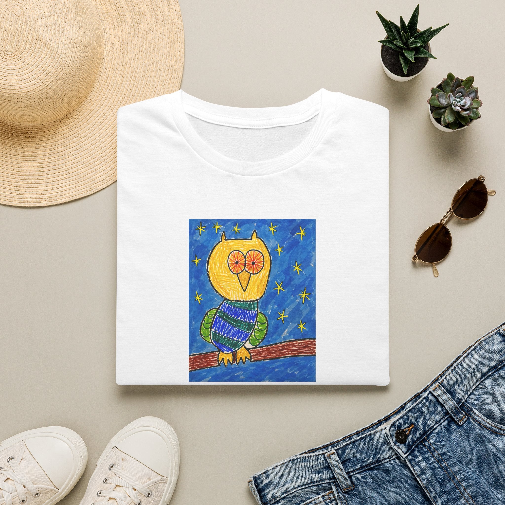 Groggy Owl Adult Unisex T-Shirt (Ships from Canada)