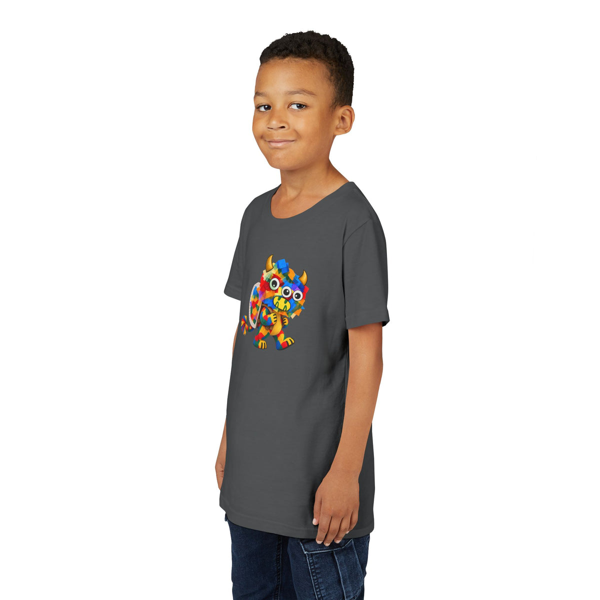 Trilo the Mosaic-Mane Lion | Kids Unisex T-Shirt (MD.B+C3001Y)