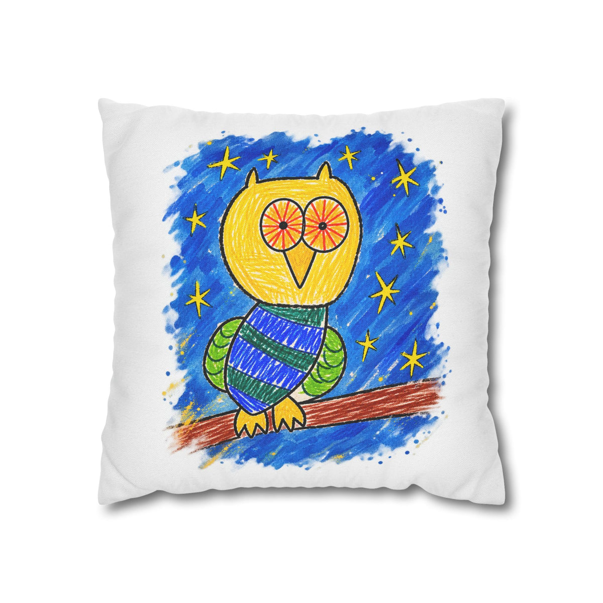 Groggy Owl | Decorative Pillowcase
