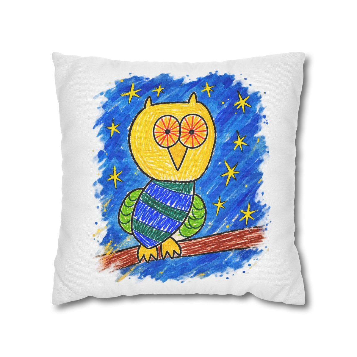 Groggy Owl | Decorative Pillowcase