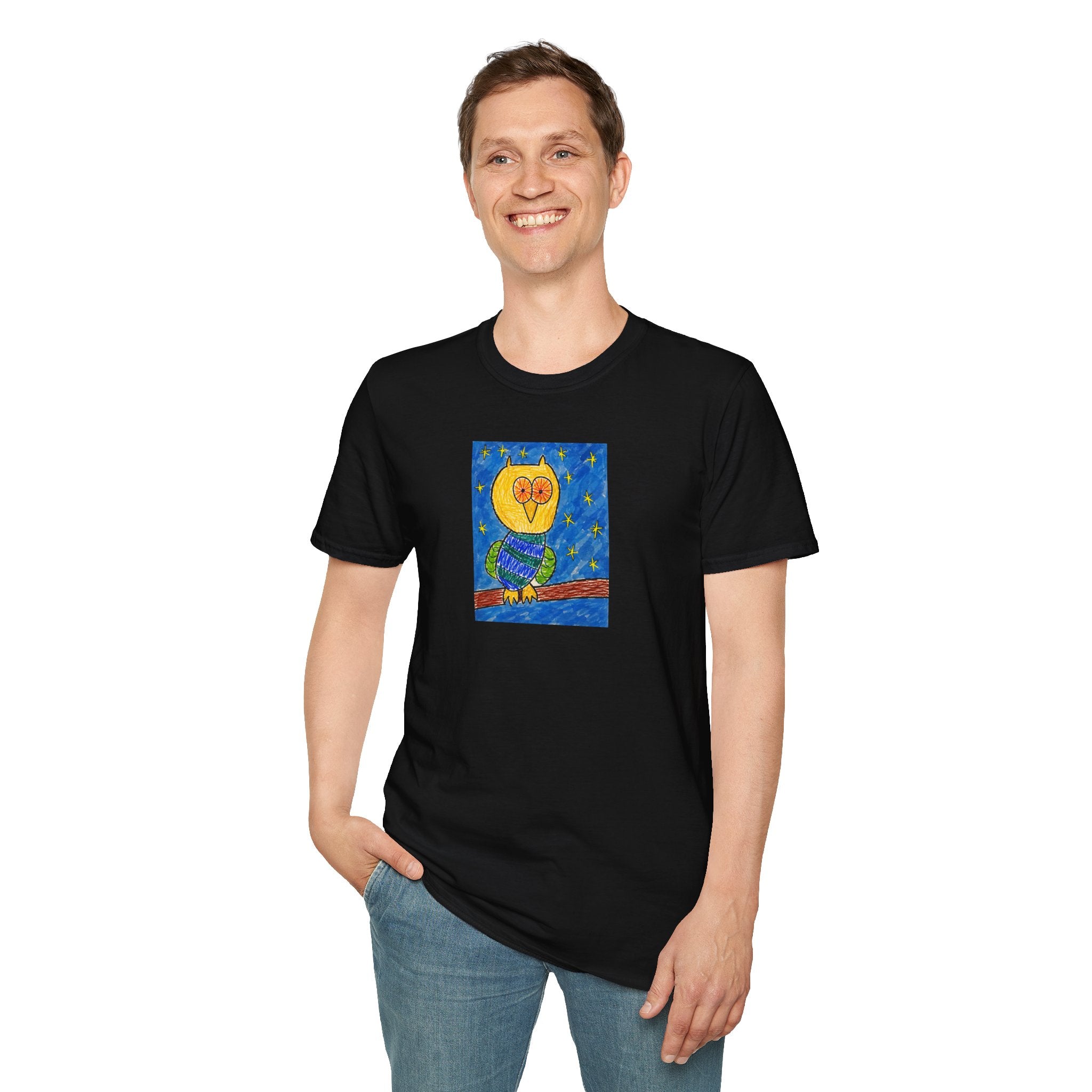 Groggy Owl Adult Unisex T-Shirt