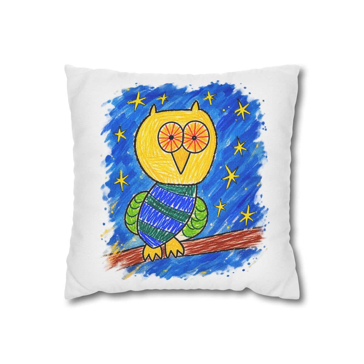 Groggy Owl | Decorative Pillowcase